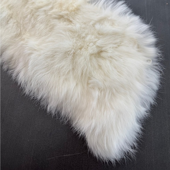 Vintage‎ Genuine Fox Fur Winter White Ivory Soft Dress Jacket Collar Wedding - Picture 6 of 16
